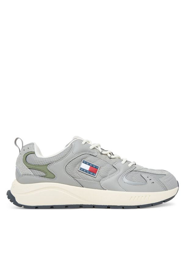 Tommy Jeans Sneakersy Tjm Runner EM0EM01581 Szary. Kolor: szary. Materiał: skóra