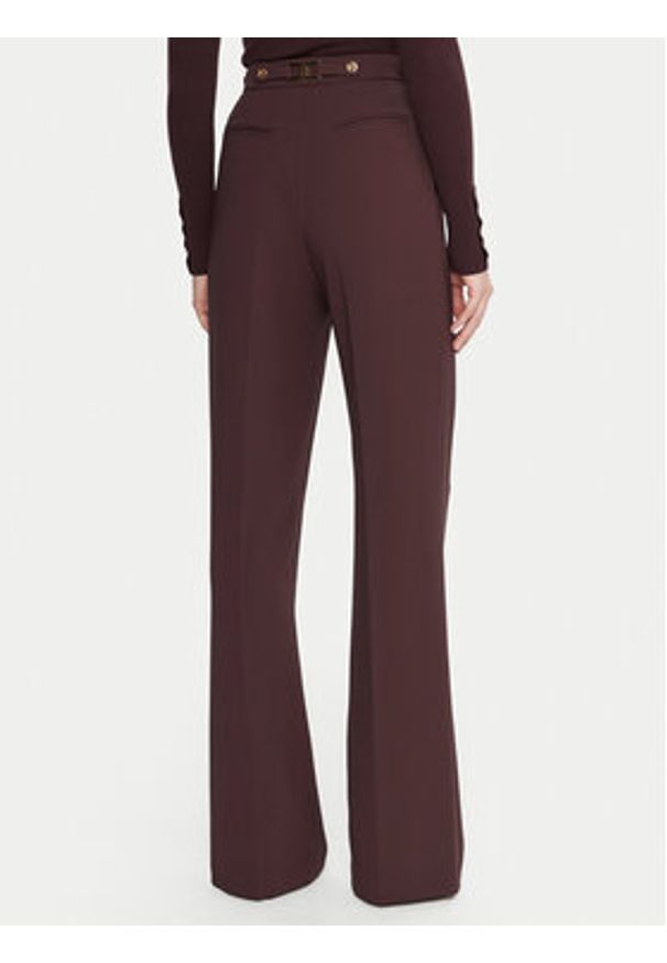 Elisabetta Franchi Spodnie materiałowe PA-099-56E2-V390 Bordowy Regular Fit. Kolor: czerwony. Materiał: syntetyk