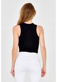Guess - GUESS Damski czarny top, Rozmiar XL. Kolor: czarny. Materiał: wiskoza #5