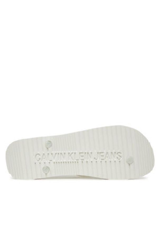 Calvin Klein Jeans Japonki Beach Sandal Transparent Tpu YM0YM01267 Biały. Kolor: biały