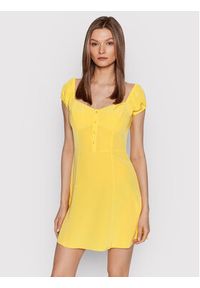 Calvin Klein Jeans Sukienka codzienna J20J218848 Żółty Regular Fit. Okazja: na co dzień. Kolor: żółty. Materiał: syntetyk. Typ sukienki: proste. Styl: casual