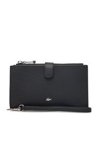 Lacoste Duży Portfel Damski NF4987DZ Czarny. Kolor: czarny. Materiał: skóra