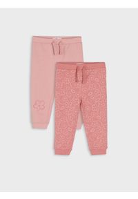 Sinsay - Spodnie dresowe jogger 2 pack - różowy. Kolor: różowy. Materiał: dresówka