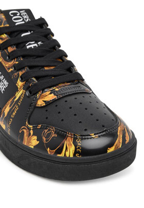 Versace Jeans Couture Sneakersy 79YA3SJ4 ZPB41 G89 Czarny. Kolor: czarny. Materiał: skóra