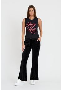 Juicy Couture - JUICY COUTURE Czarny damski top Juicy As Hell Tank, Rozmiar XS. Kolor: czarny