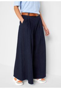 bonprix - Spódnico-spodnie dżinsowe. Kolor: niebieski #1