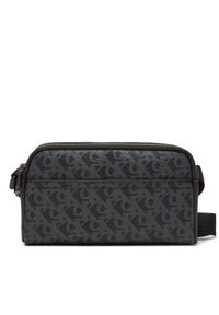 Calvin Klein Jeans Saszetka Matte Aop Camera Bag 22 LV04G3114G Czarny. Kolor: czarny. Materiał: skóra