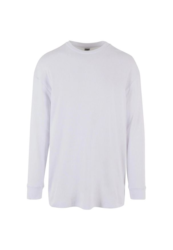 Urban Classics - Sweter Męski Z Długim Rękawem W Prążki Organic Boxy. Kolor: biały. Długość rękawa: długi rękaw. Długość: długie. Wzór: prążki. Sport: turystyka piesza