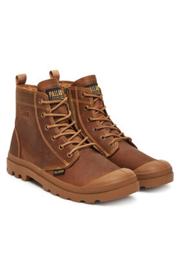 Palladium Trapery Pampa Zip Lth Legacy 79502-257-M Brązowy. Kolor: brązowy. Materiał: skóra