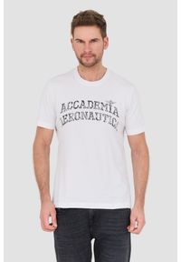 Aeronautica Militare - AERONAUTICA MILITARE Biały bawelniany męski t-shirt M.C., Rozmiar XL. Kolor: biały