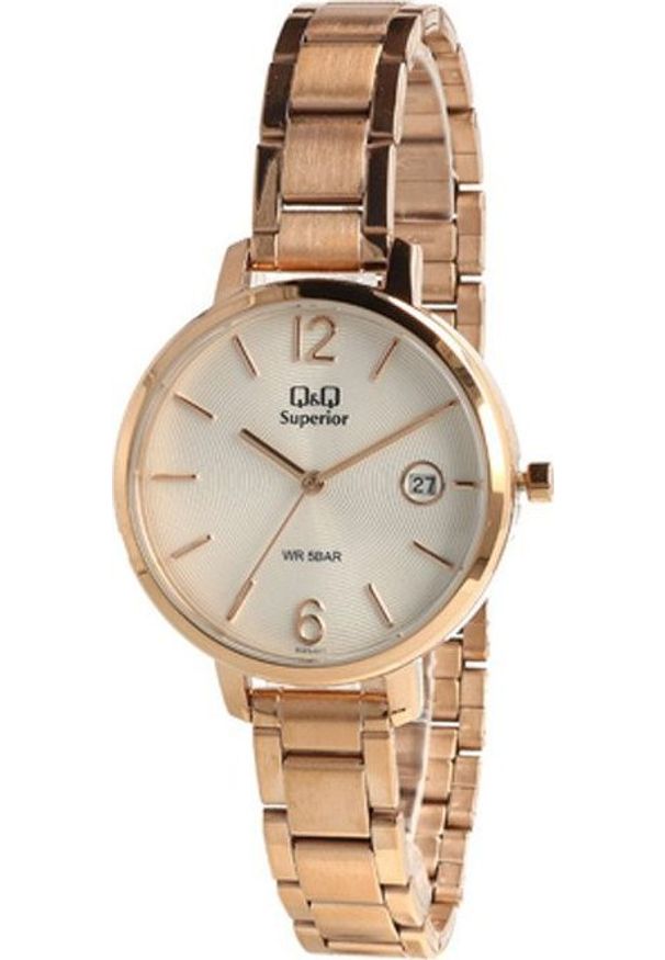 Zegarek QQ Zegarek damski QQ S325-011 różowe złoto. Kolor: złoty, wielokolorowy, różowy