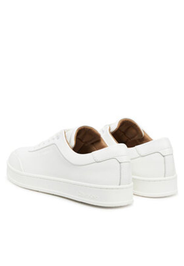 Calvin Klein Sneakersy Low Top Lace Up Oxford Rubb Lth HM0HM01708 Biały. Kolor: biały. Materiał: nubuk, skóra