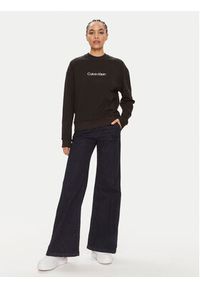 Calvin Klein Bluza Hero Logo K20K205450 Czarny Regular Fit. Kolor: czarny. Materiał: bawełna