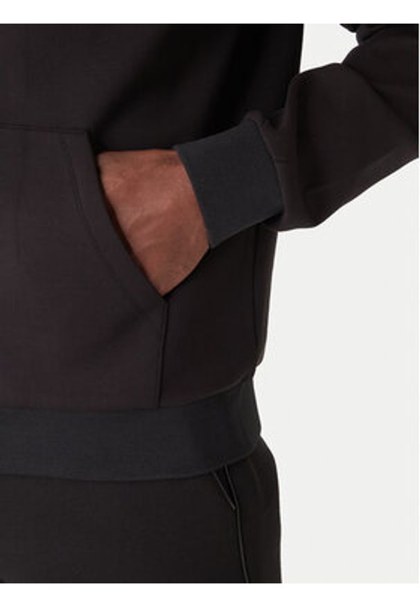 Karl Lagerfeld - KARL LAGERFELD Bluza 705037 554902 Czarny Regular Fit. Typ kołnierza: dekolt w karo. Kolor: czarny. Materiał: syntetyk