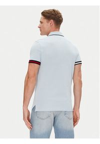 TOMMY HILFIGER - Tommy Hilfiger Polo Flag Cuff MW0MW38458 Błękitny Slim Fit. Typ kołnierza: polo. Kolor: niebieski. Materiał: bawełna #4