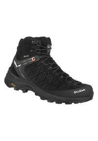 Buty Trekkingowe Damskie Salewa Alp Trainer 2 Mid Gtx. Kolor: czarny. Materiał: guma, tkanina, zamsz, materiał, syntetyk