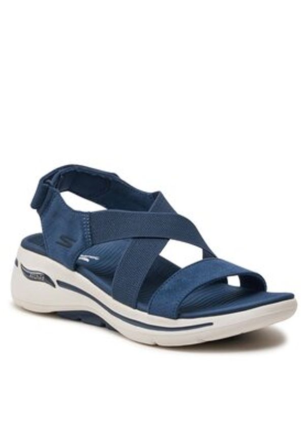 skechers - Skechers Sandały Go Walk Arch Fit Sandal-Treasured 140257/NVY Granatowy. Kolor: niebieski. Materiał: materiał