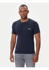 Emporio Armani Underwear Komplet 2 t-shirtów EM001849 AF14131 MB143 Granatowy Fitted Fit. Kolor: niebieski. Materiał: bawełna