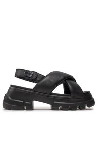 Tommy Jeans Sandały Tjw Chunky City Sandal EN0EN02525 Czarny. Kolor: czarny. Materiał: skóra