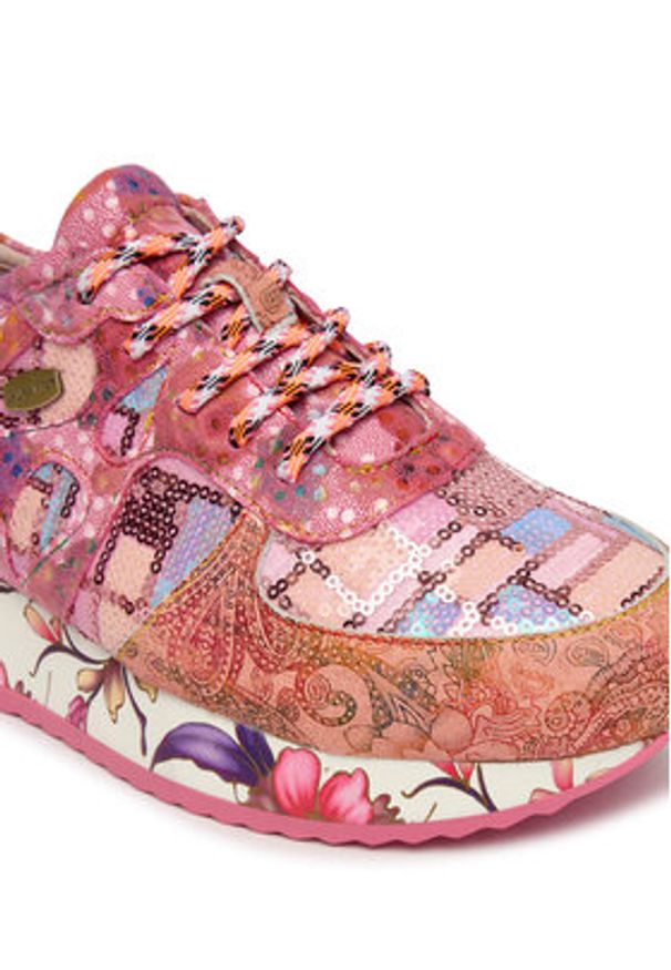 Laura Vita Sneakersy Delphine 07 Różowy. Kolor: różowy. Materiał: skóra