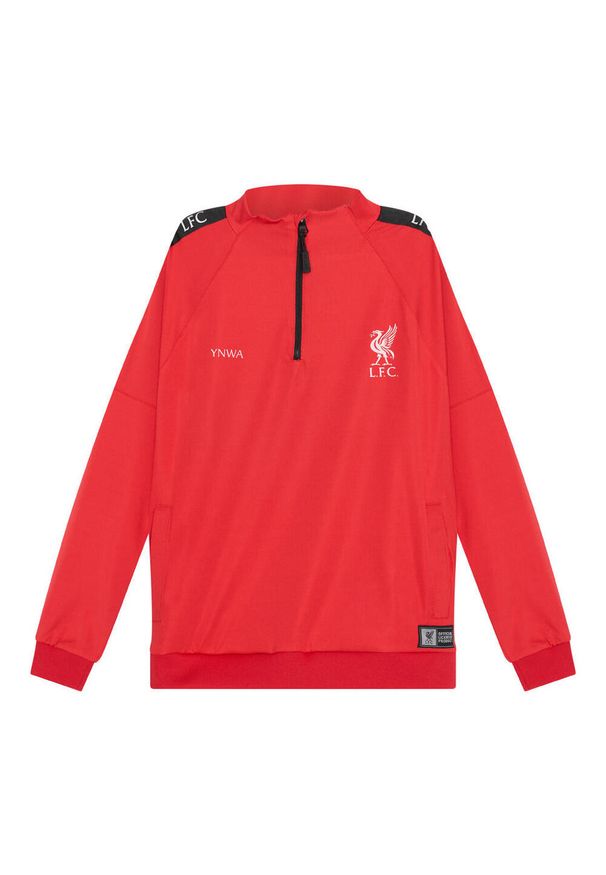 LIVERPOOL FC - Dres piłkarski dziecięcy Liverpool 22/23. Kolor: czerwony. Materiał: dresówka