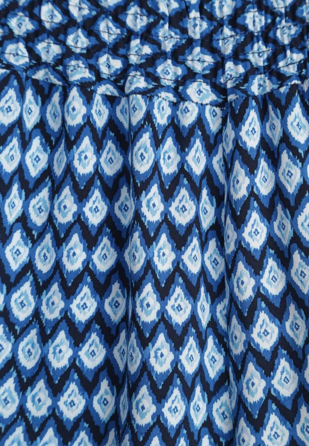 Born2be - Granatowo-Niebieskie Wiskozowe Spodnie z Szerokimi Nogawkami i Gumką w Pasie Athulia. Kolor: niebieski. Materiał: wiskoza. Sezon: wiosna, lato