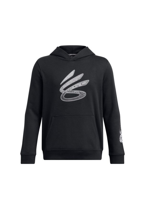 Bluza z kapturem dla dzieci Under Armour Curry Splash. Typ kołnierza: kaptur. Kolor: czarny, biały, wielokolorowy