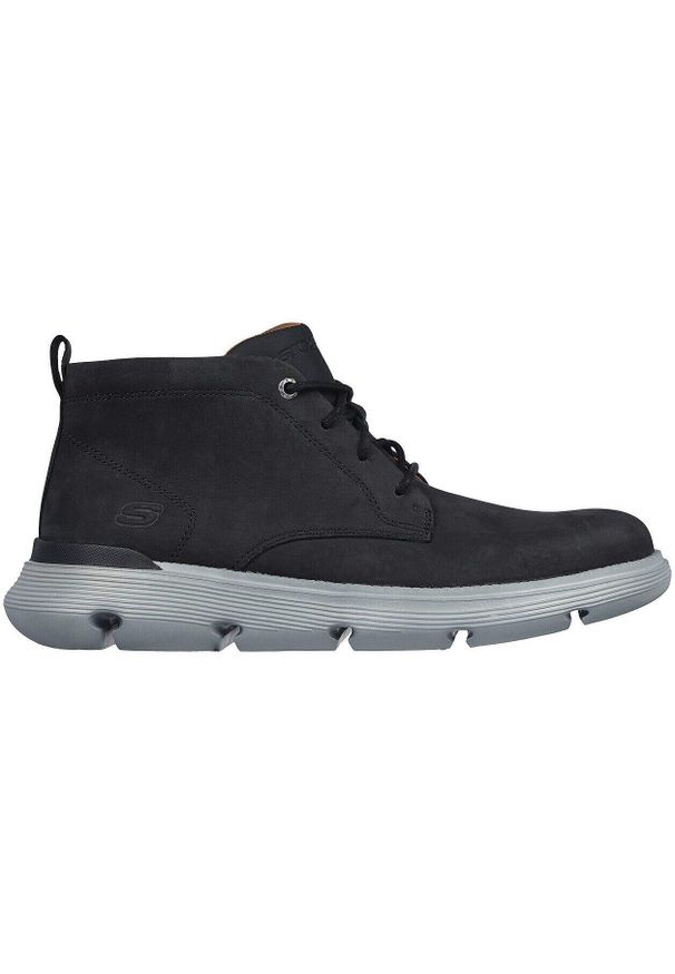 skechers - Buty Skechers Garza - Fontaine, Mężczyźni. Kolor: szary. Materiał: syntetyk, materiał. Sport: fitness