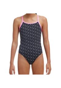 Strój kąpielowy jednoczęściowy FUNKITA Summer Fish - dziewczęcy. Kolor: czarny