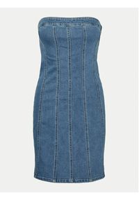 Vero Moda Sukienka jeansowa Zoie 10310272 Niebieski Slim Fit. Kolor: niebieski. Materiał: bawełna