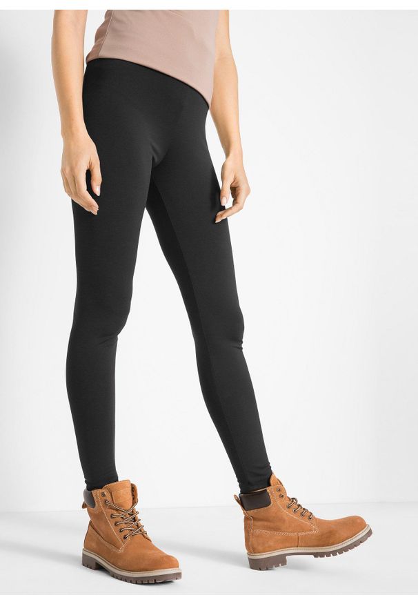 bonprix - Legginsy ocieplane. Kolor: czarny
