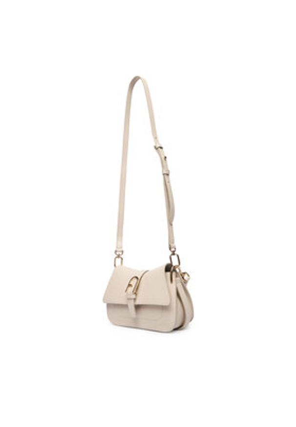 Furla Torebka Flow Mini WB01032 BX2045 BG 4556S Écru. Kolor: kremowy. Materiał: skórzane