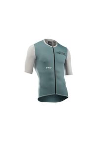 Koszulka rowerowa mtb gravel NORTHWAVE Essence Evo Jersey UPF50 zielony. Kolor: zielony, wielokolorowy, szary. Materiał: jersey