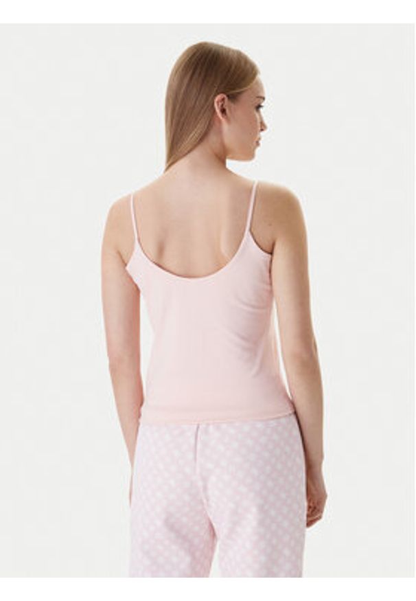 Guess Top V5GP22 J1314 Pomarańczowy Slim Fit. Kolor: pomarańczowy. Materiał: bawełna