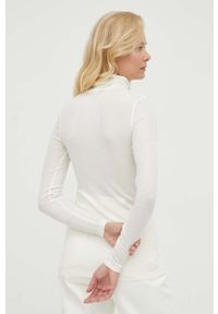 Bruuns Bazaar longsleeve z domieszką wełny Angela kolor beżowy z golfem. Typ kołnierza: golf. Kolor: beżowy. Materiał: wełna. Długość rękawa: długi rękaw. Długość: długie #6