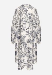 Born2be - Niebieska Wiskozowa Sukienka Koszulowa w Kwiaty Varvesa. Okazja: na co dzień. Typ kołnierza: kołnierzyk klasyczny. Kolor: niebieski. Materiał: wiskoza. Długość rękawa: długi rękaw. Wzór: kwiaty. Typ sukienki: koszulowe. Styl: klasyczny, casual, elegancki #3