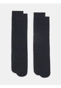 Sinsay - Prążkowane skarpetki 2 pack - czarny. Kolor: czarny. Materiał: prążkowany