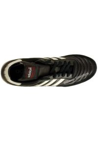 Adidas - Buty piłkarskie adidas Mundial Team Tf 019228 czarne czarne. Kolor: czarny. Materiał: skóra, zamsz. Szerokość cholewki: normalna. Wzór: aplikacja. Sezon: lato. Sport: piłka nożna