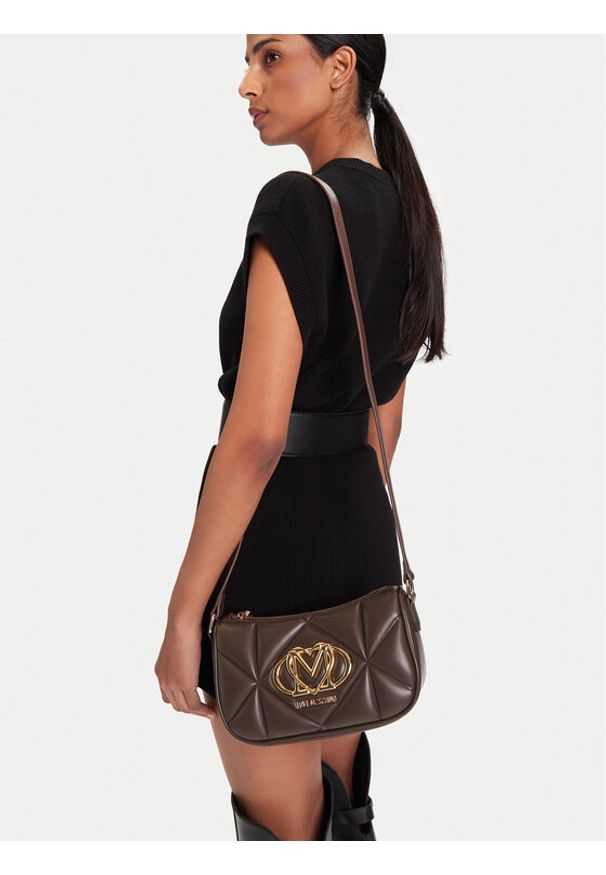 Love Moschino - LOVE MOSCHINO Torebka JC4083PP0NLC0313 Brązowy. Kolor: brązowy. Materiał: skórzane