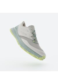 KIPRUN - Buty do biegania w terenie damskie Kiprun TR2. Zapięcie: sznurówki. Kolor: żółty, biały, wielokolorowy, zielony. Materiał: kauczuk