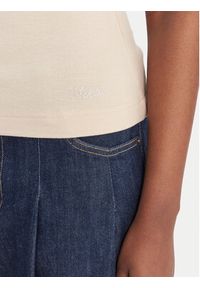 Guess Bluzka W6RP16 KD012 Beżowy Regular Fit. Kolor: beżowy. Materiał: syntetyk #5