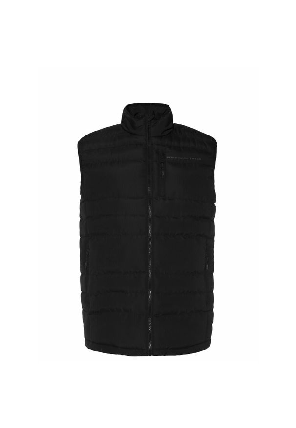 Kurtka puchowa bez rękawów Protest Bramptoon Bodywarmer. Kolor: czarny. Materiał: puch. Długość rękawa: bez rękawów. Sport: kolarstwo, turystyka piesza