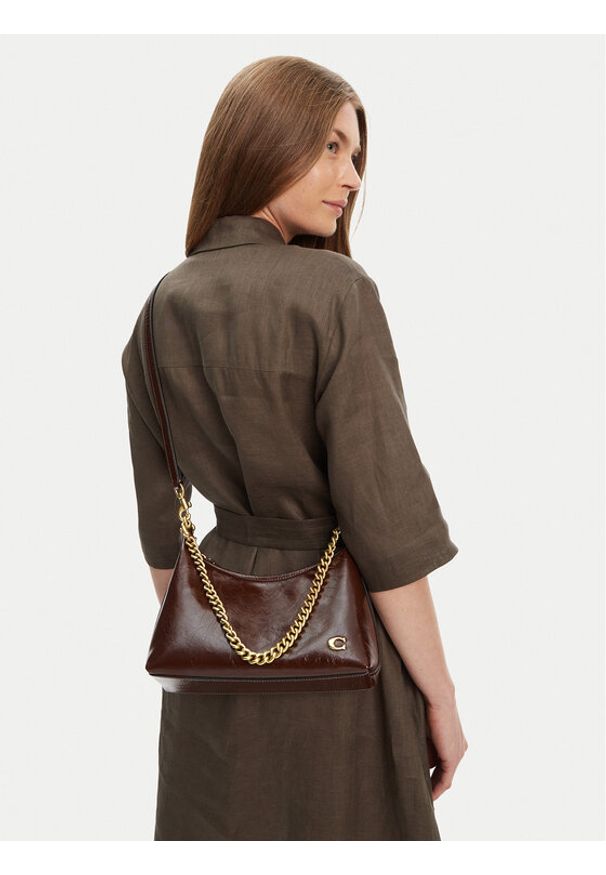 Coach Torebka Juliet 25 CAD75 B4MPL Brązowy. Kolor: brązowy. Materiał: skórzane