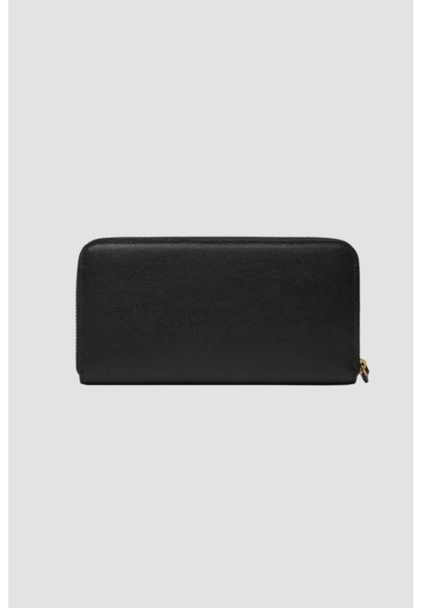 Pinko - PINKO Czarny portfel damski Piccola Pelletteria. Kolor: czarny. Materiał: skóra