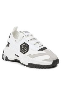 Philipp Plein - PHILIPP PLEIN Sneakersy Trainer Predator Tm AAAS USC0096 PTE003N Biały. Kolor: biały. Materiał: materiał