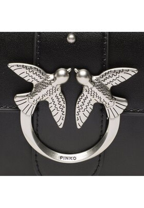 Pinko Torebka Love One Mini C PE 23 PLTT 100058 A0F1 Czarny. Kolor: czarny. Materiał: skórzane