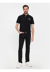 Karl Lagerfeld - KARL LAGERFELD Polo 745403 541233 Czarny Regular Fit. Typ kołnierza: polo. Kolor: czarny. Materiał: bawełna