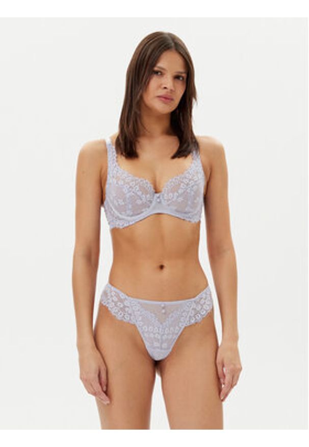 Hunkemöller Biustonosz z fiszbiną Daisy 301148 Fioletowy. Kolor: fioletowy. Materiał: syntetyk