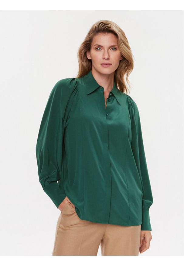 BOSS - Boss Koszula Blizzie 50500995 Zielony Regular Fit. Kolor: zielony. Materiał: jedwab