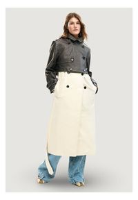 Desigual Trencz Duolo 26SWEW34 Écru Regular Fit. Materiał: syntetyk #3